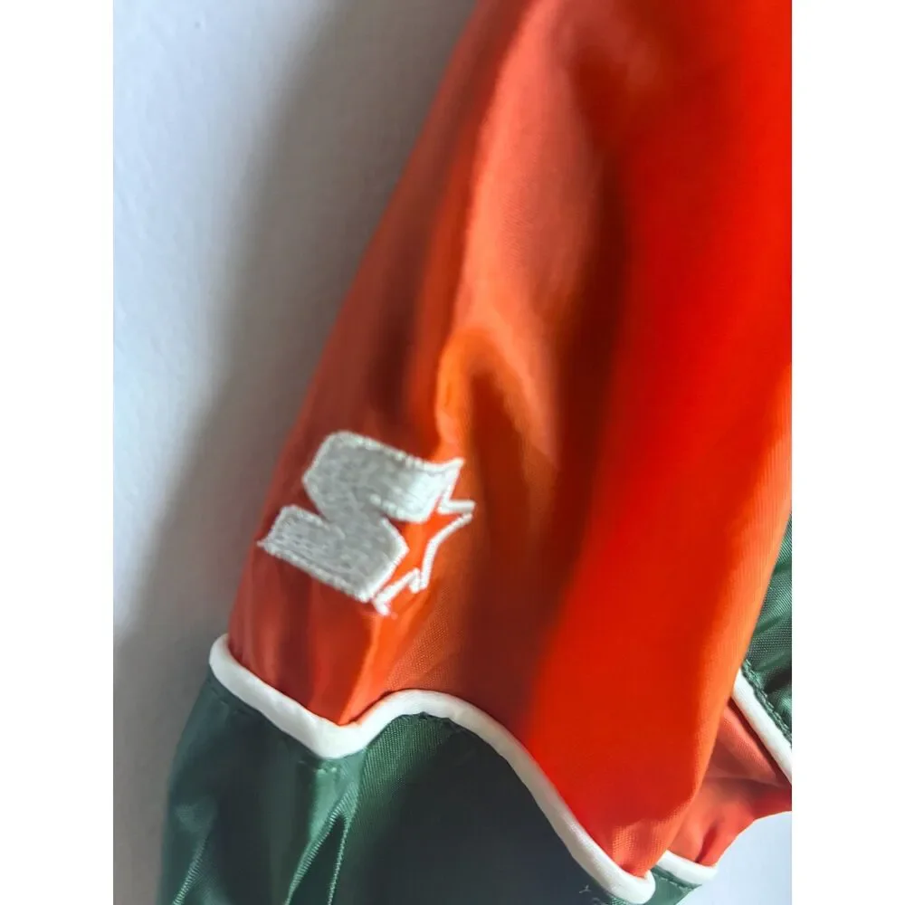 Starter Miami Hurricanes Infant Hooded Bunting Snowsuit 0-3 Months Green Orange
